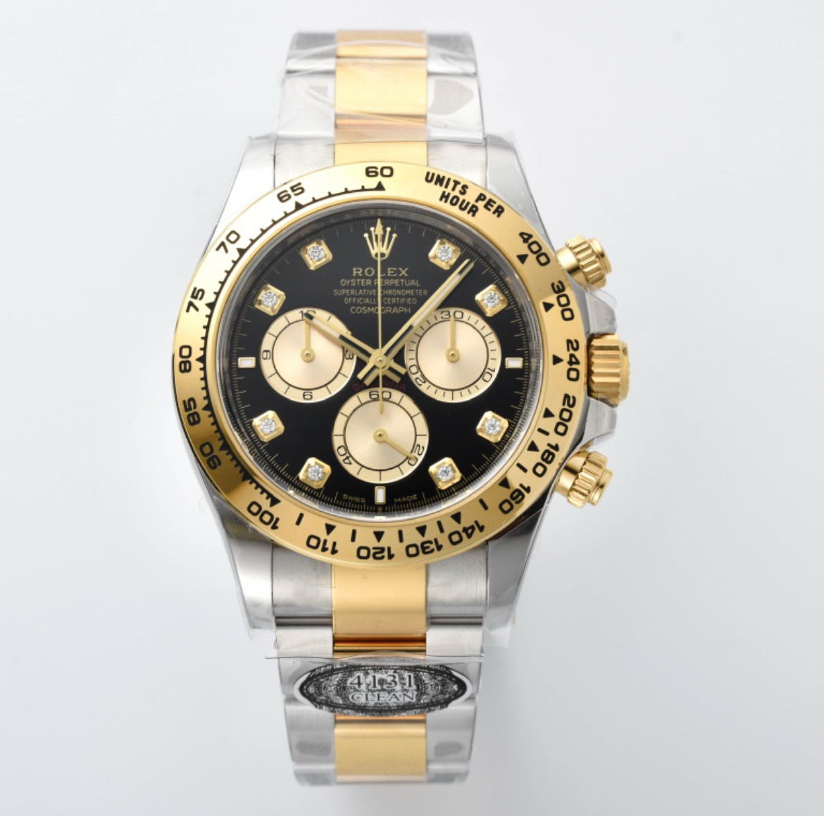 Close-up of prime watch clasp